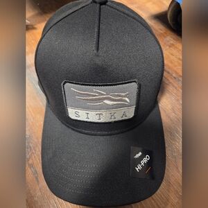 Sitka Hat Crest Patch Hi-Pro SnapBack Black NWT